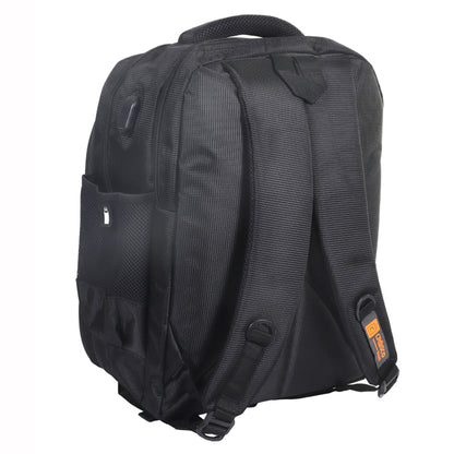 Cresco Black Laptop Backpack – Professional & Durable