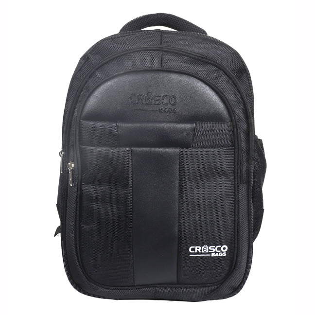 Cresco Black Laptop Backpack – Professional & Durable